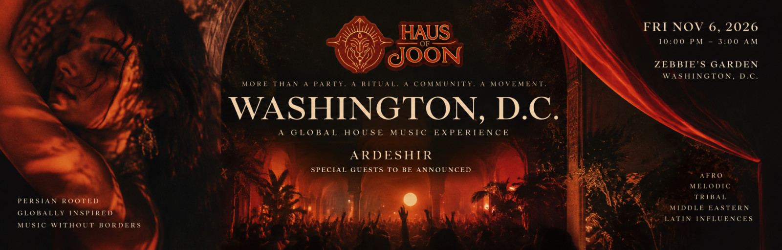 Official Haus of Joon Washington, D.C. November 6 event flyer