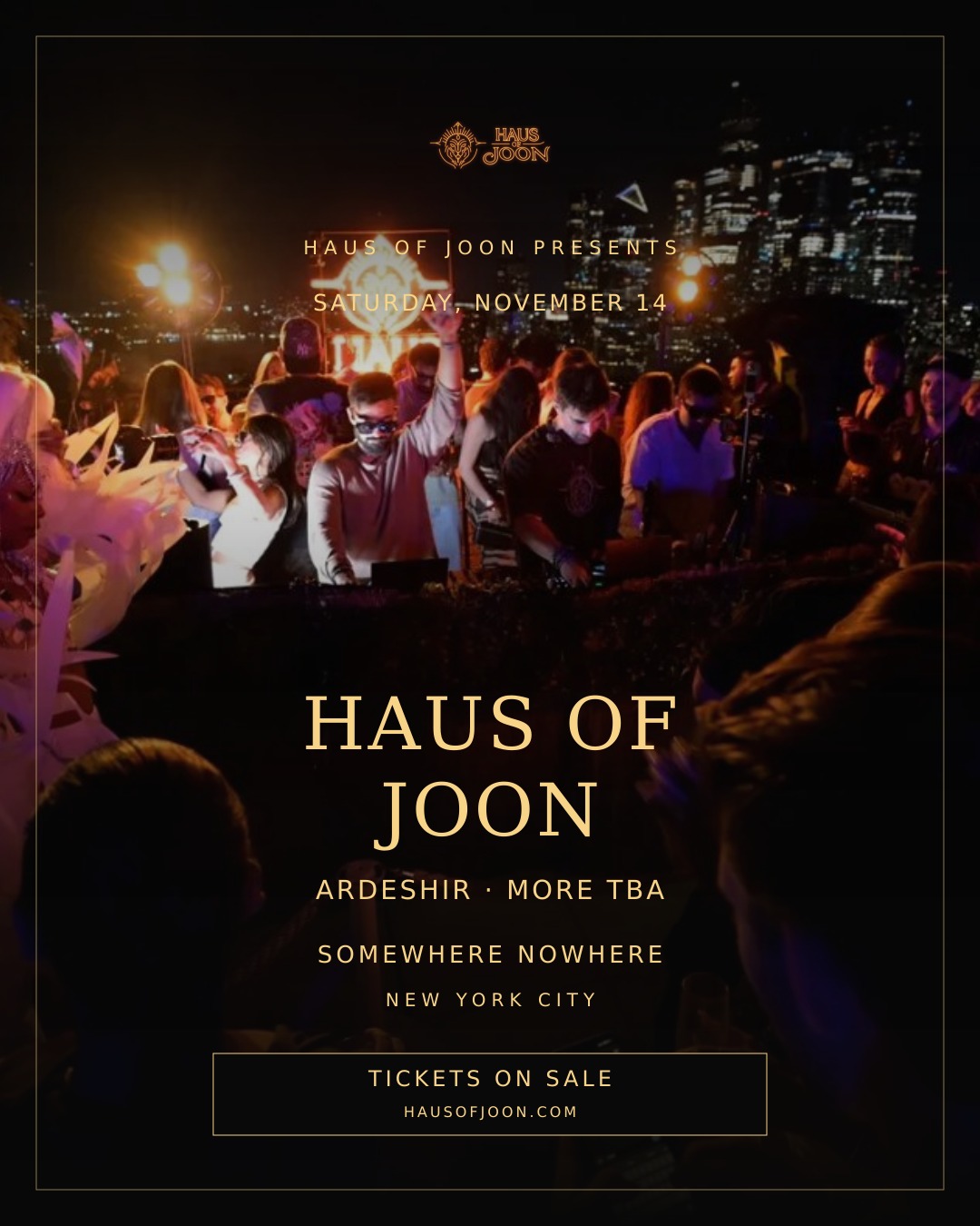 Haus of Joon — November 14 flyer, Saturday, November 14, 2026, tickets on sale